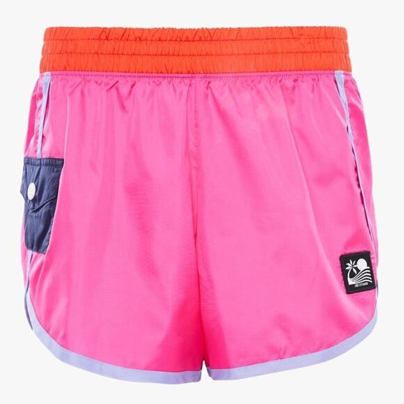 STAUD X NEW BALANCE Fuchsia Pink  Shorts - Picture 3 of 14